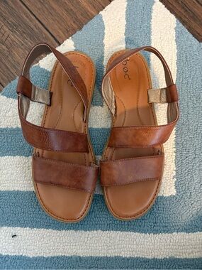 b.o.c. Brown Leather Sandals